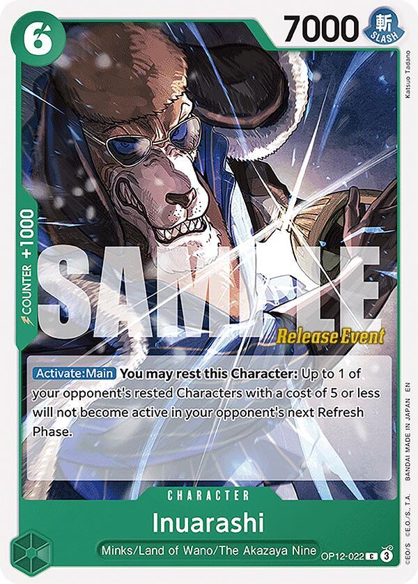 Inuarashi OP12-022 card from Legacy of the Master Release Event Cards