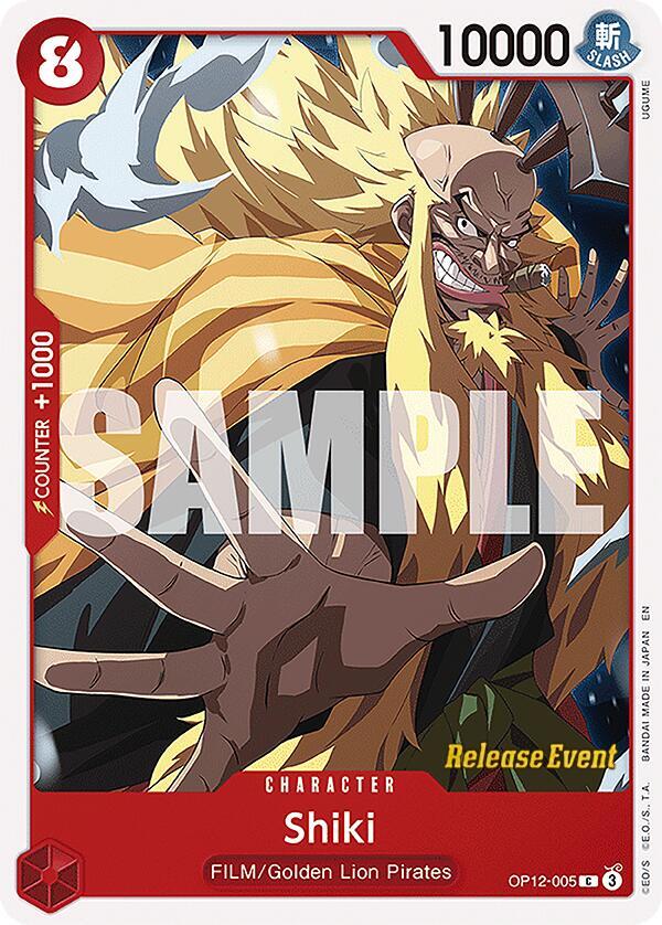Shiki OP12-005 card from Legacy of the Master Release Event Cards