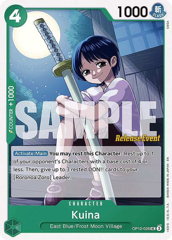 Kuina OP12-026 card from Legacy of the Master Release Event Cards
