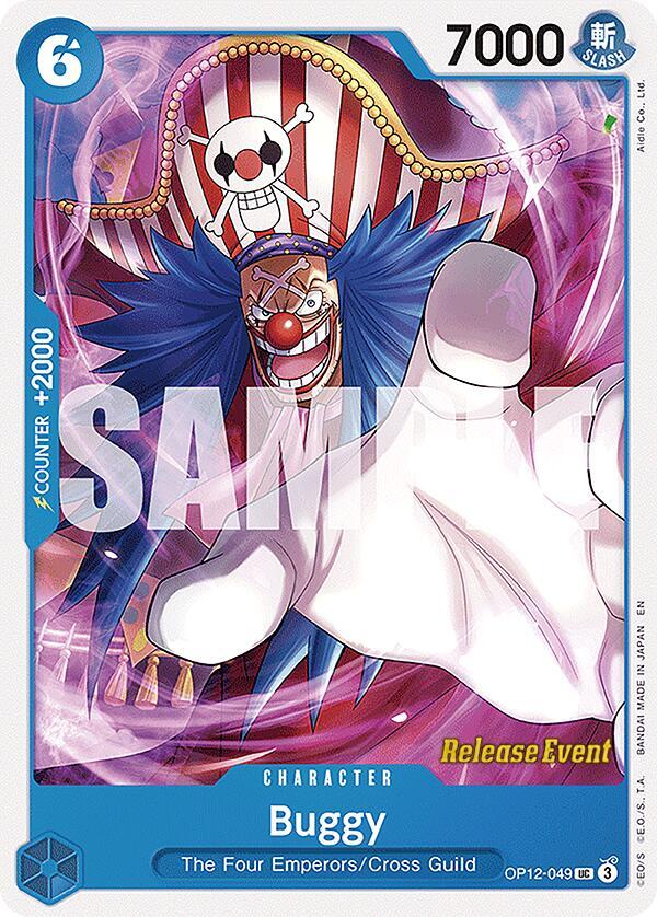 Buggy OP12-049 card from Legacy of the Master Release Event Cards