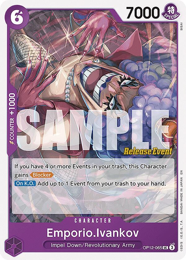 Emporio.Ivankov OP12-065 card from Legacy of the Master Release Event Cards