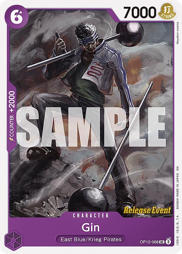 Gin OP12-068 card from Legacy of the Master Release Event Cards