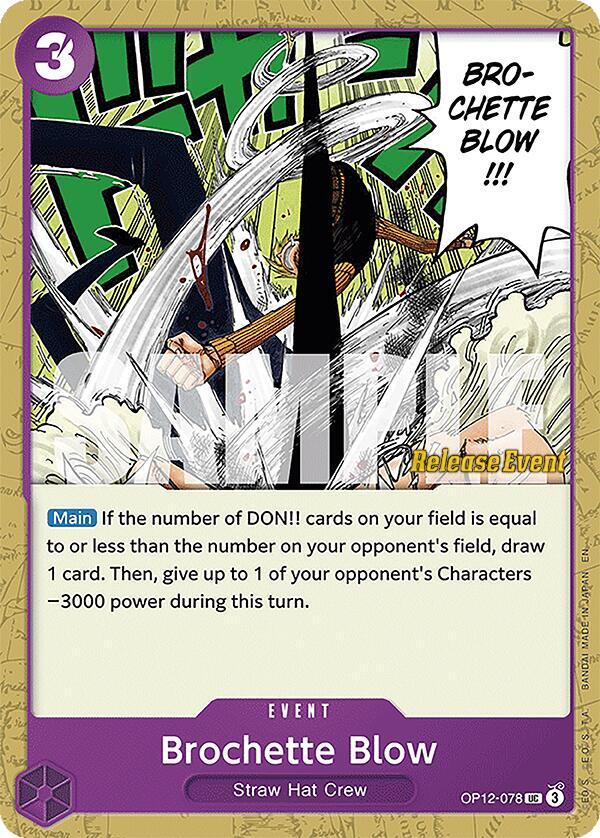 Brochette Blow OP12-078 card from Legacy of the Master Release Event Cards