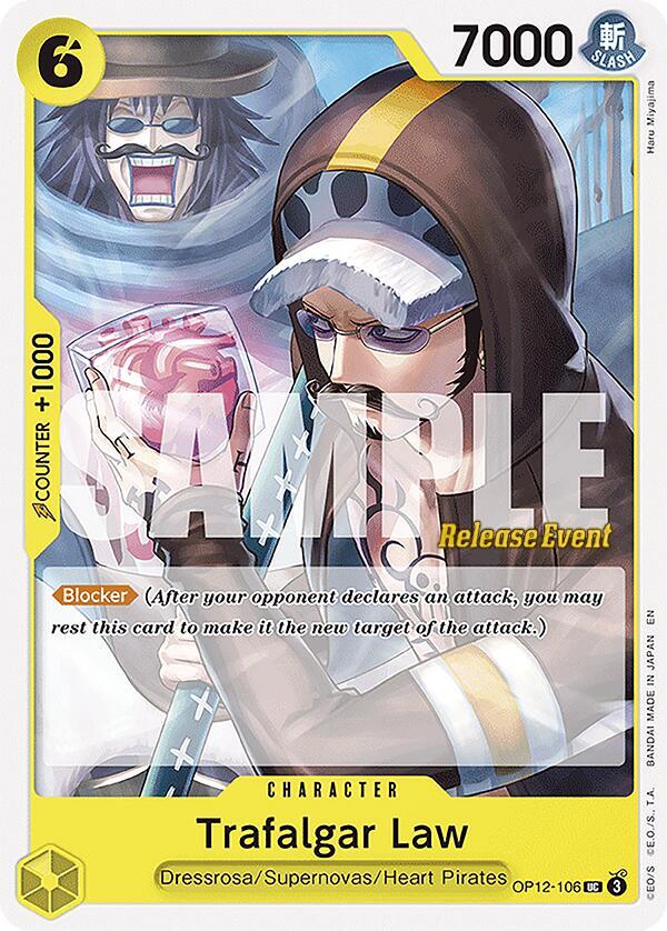 Trafalgar Law OP12-106 card from Legacy of the Master Release Event Cards