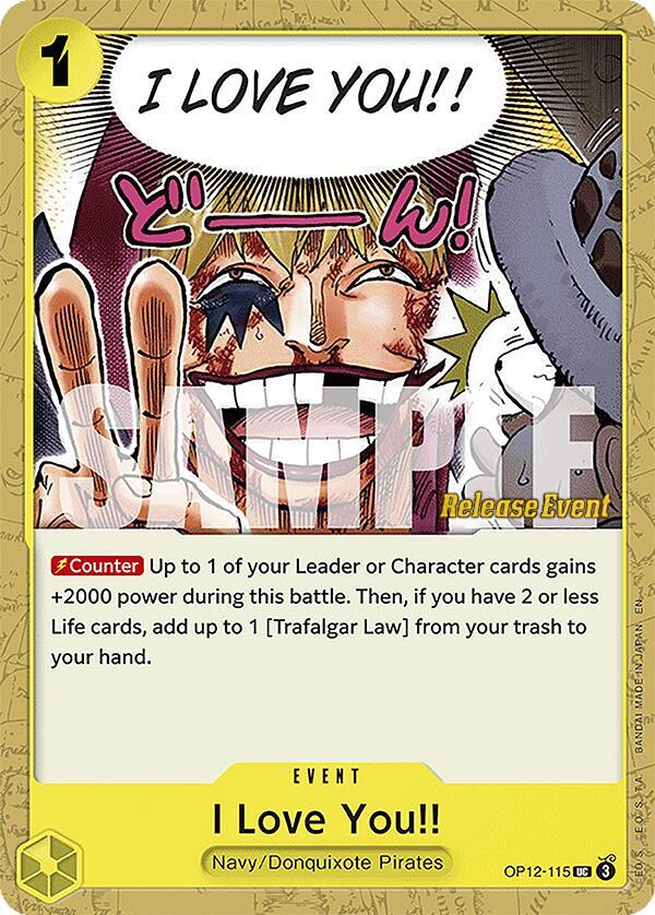 I Love You!! OP12-115 card from Legacy of the Master Release Event Cards