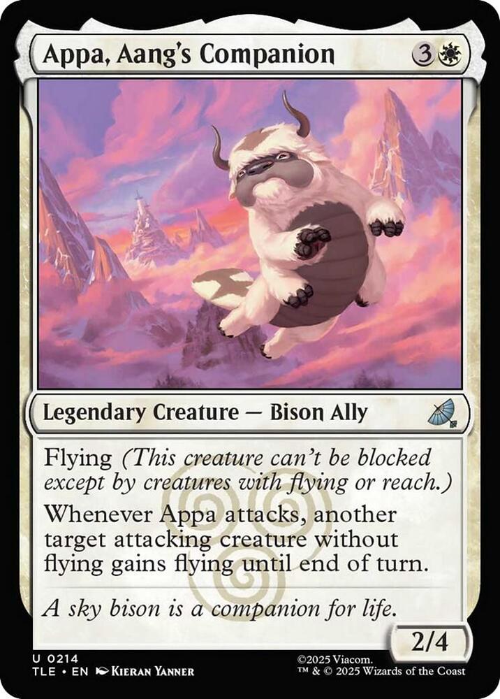 Appa, Aang's Companion 214 card from Avatar: The Last Airbender: Eternal-Legal