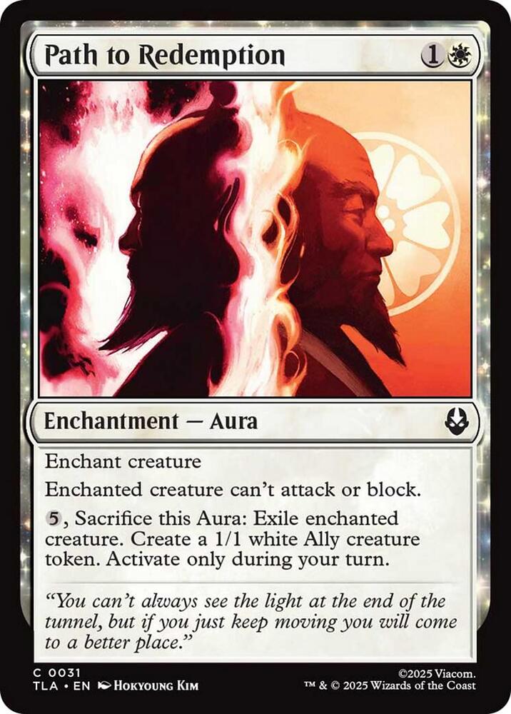 Path to Redemption 31 card from Avatar: The Last Airbender