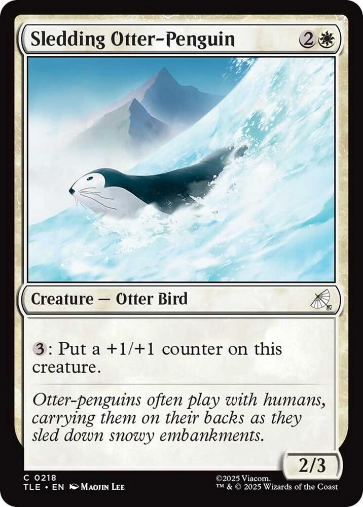 Sledding Otter-Penguin 218 card from Avatar: The Last Airbender: Eternal-Legal