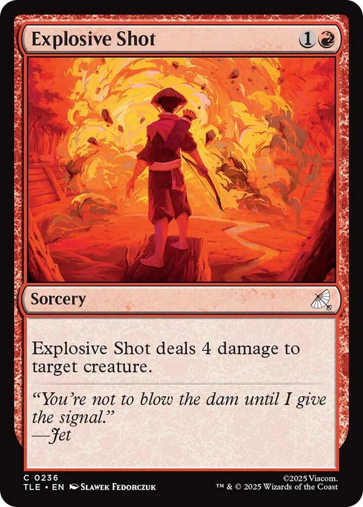 Explosive Shot 236 card from Avatar: The Last Airbender: Eternal-Legal