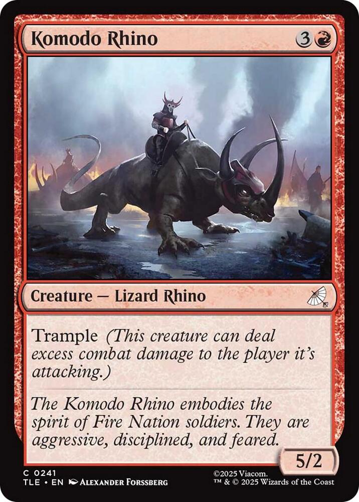 Komodo Rhino 241 card from Avatar: The Last Airbender: Eternal-Legal