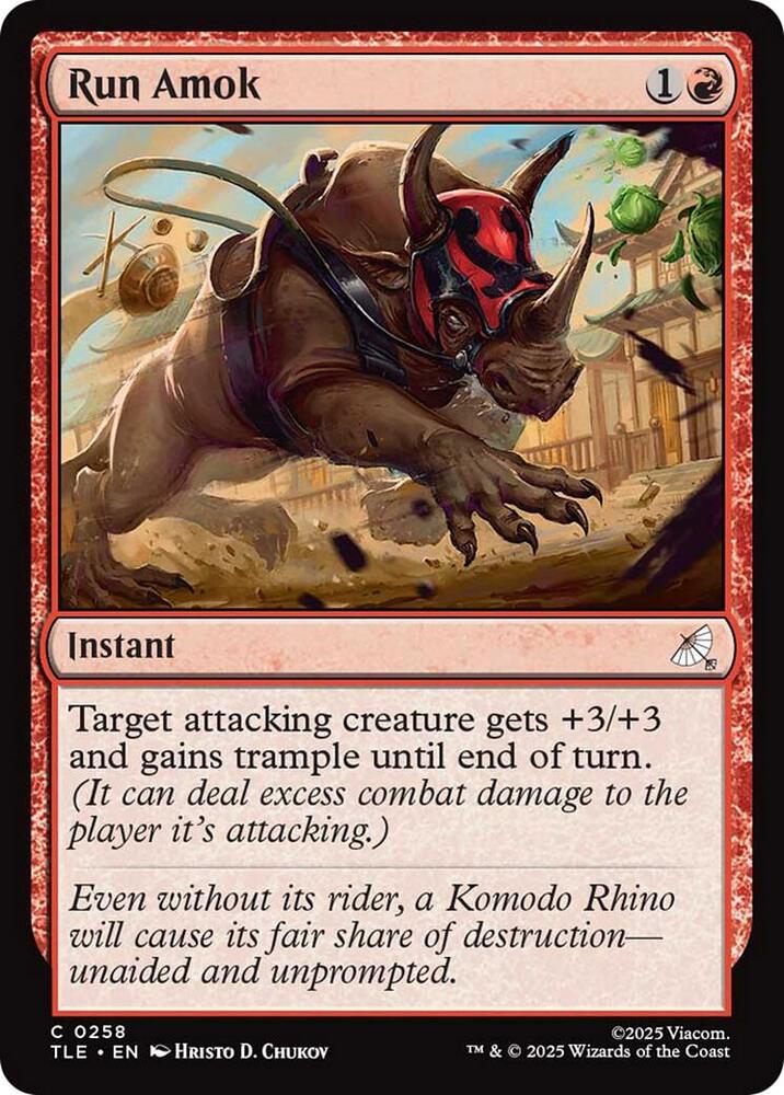 Run Amok 258 card from Avatar: The Last Airbender: Eternal-Legal
