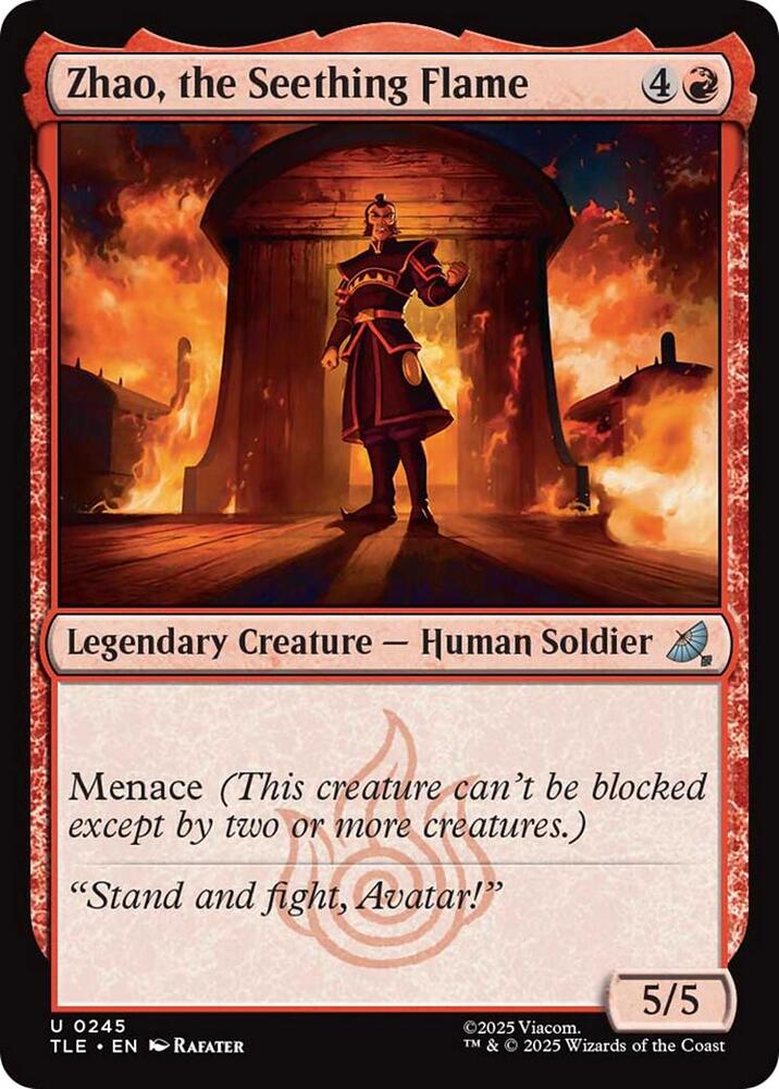 Zhao, the Seething Flame 245 card from Avatar: The Last Airbender: Eternal-Legal
