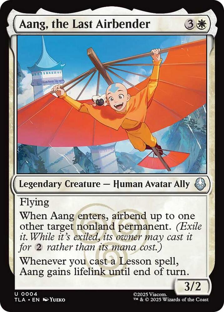 Aang, the Last Airbender 4 card from Avatar: The Last Airbender