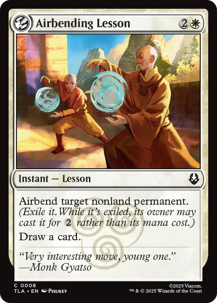 Airbending Lesson 8 card from Avatar: The Last Airbender