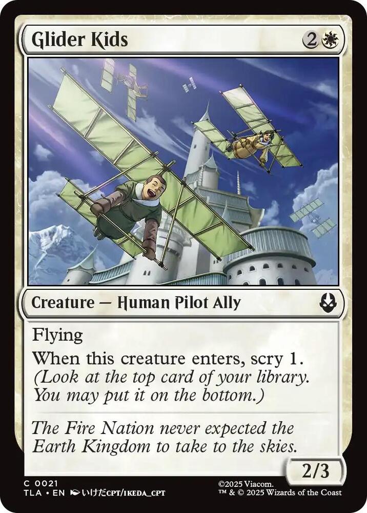 Glider Kids 21 card from Avatar: The Last Airbender