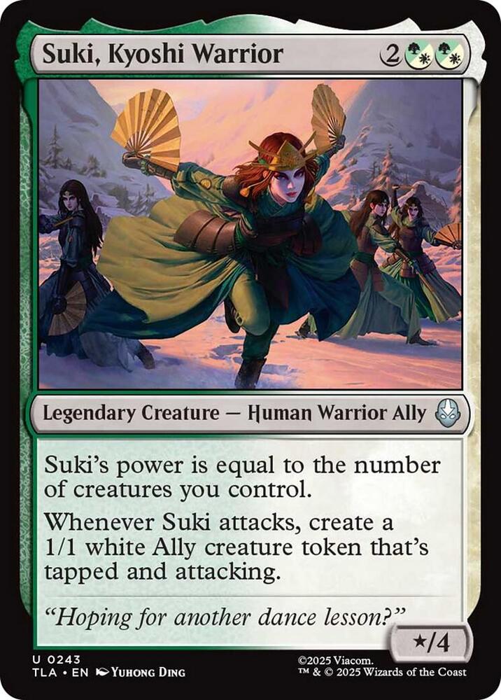 Suki, Kyoshi Warrior 243 card from Avatar: The Last Airbender