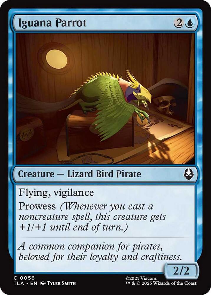 Iguana Parrot 56 card from Avatar: The Last Airbender