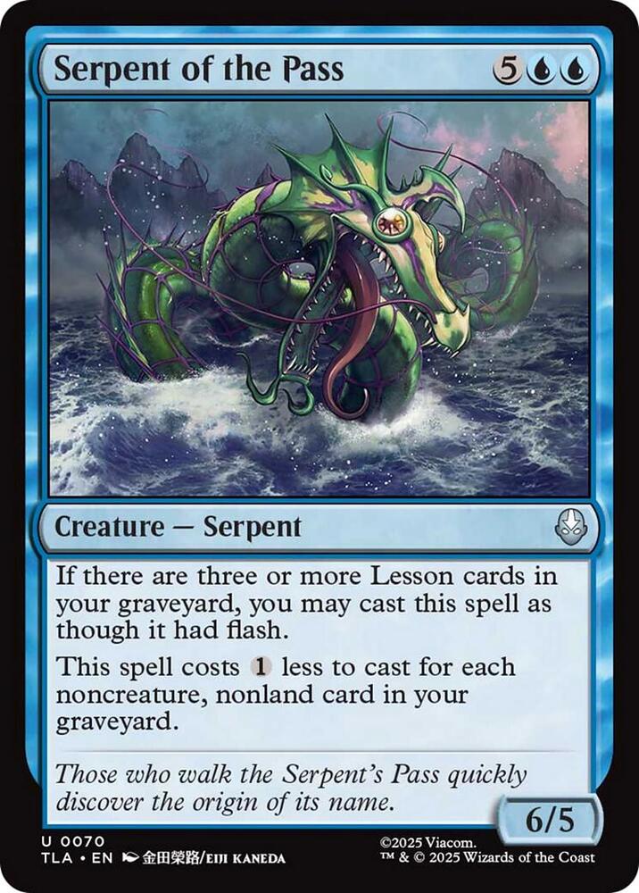Serpent of the Pass 70 card from Avatar: The Last Airbender