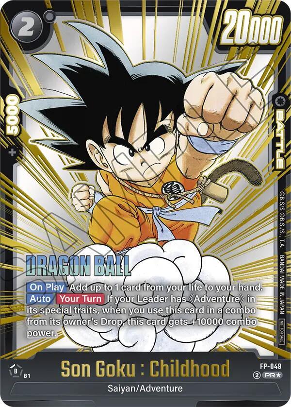 Son Goku : Childhood (Gold) FP-049 card from Fusion World Promotion Cards and Packs