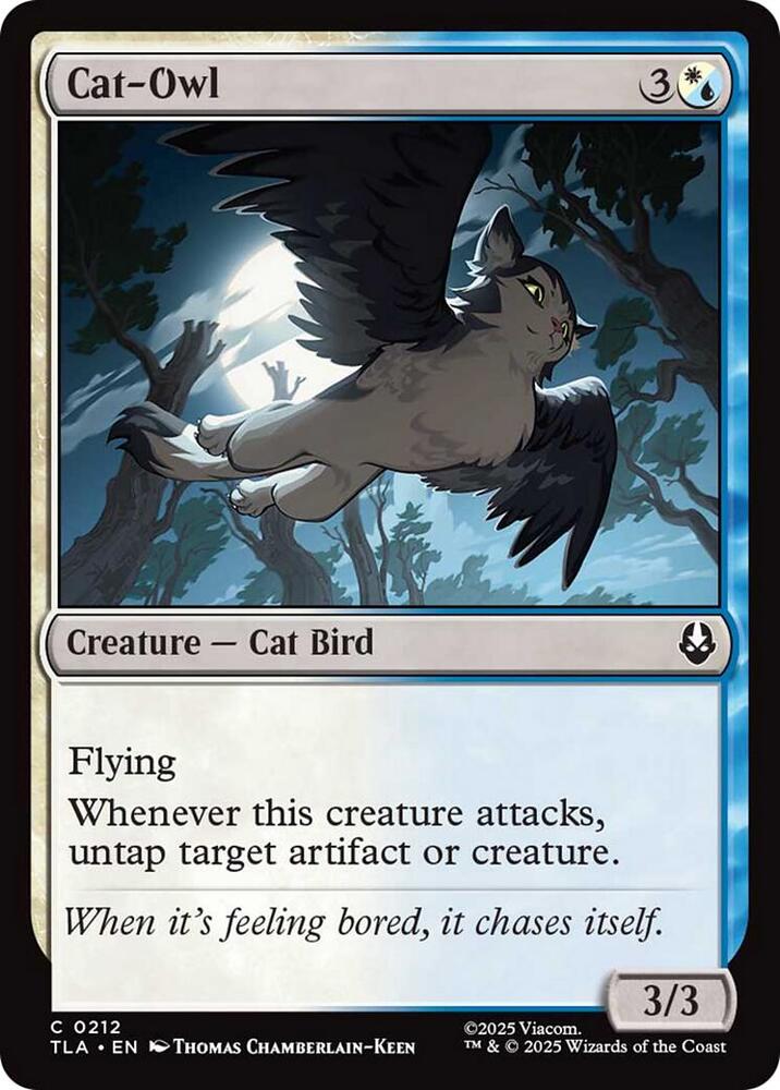 Cat-Owl 212 card from Avatar: The Last Airbender