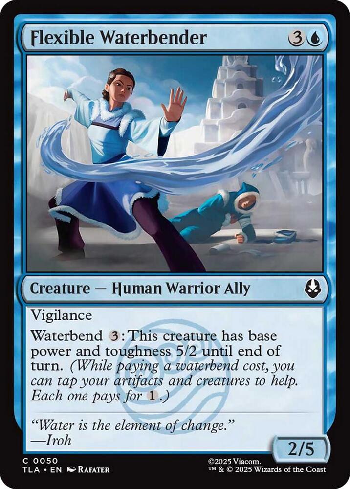 Flexible Waterbender 50 card from Avatar: The Last Airbender