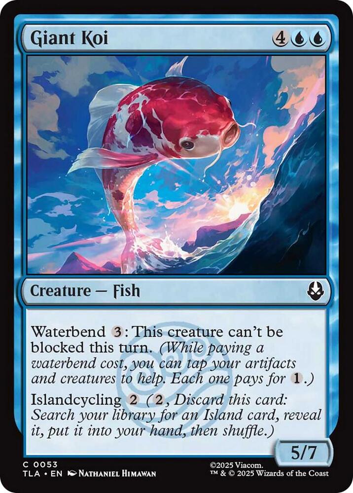 Giant Koi 53 card from Avatar: The Last Airbender