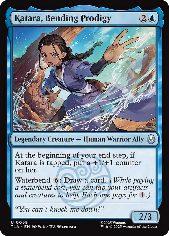 Katara, Bending Prodigy 59 card from Avatar: The Last Airbender