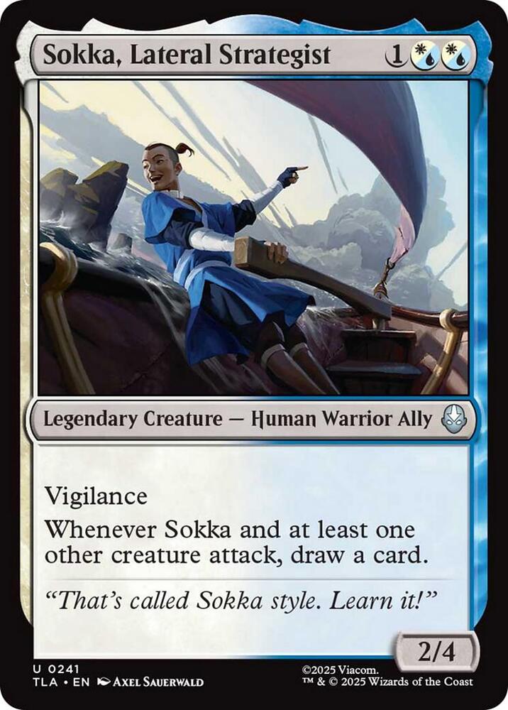 Sokka, Lateral Strategist 241 card from Avatar: The Last Airbender