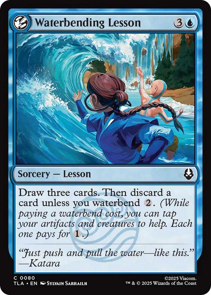 Waterbending Lesson 80 card from Avatar: The Last Airbender