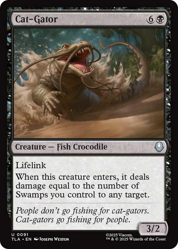 Cat-Gator 91 card from Avatar: The Last Airbender