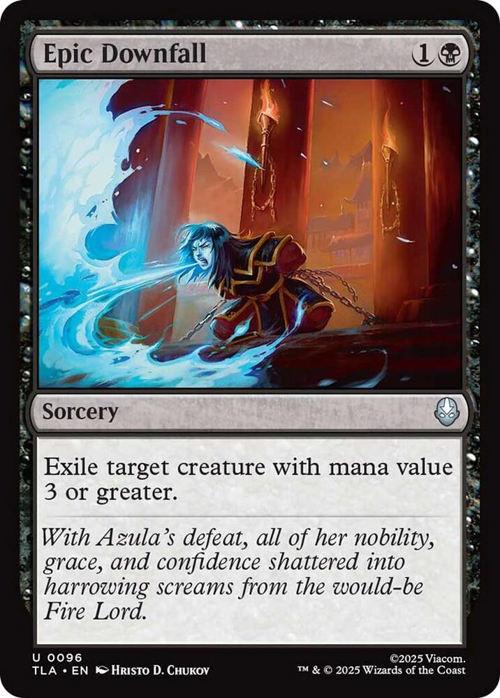 Epic Downfall 96 card from Avatar: The Last Airbender