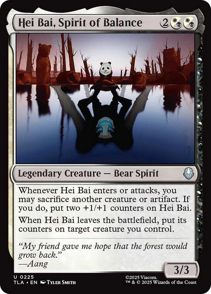 Hei Bai, Spirit of Balance 225 card from Avatar: The Last Airbender