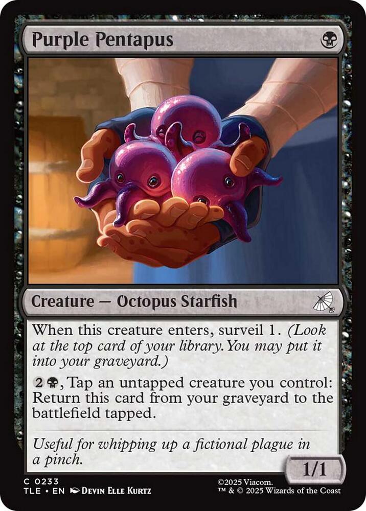 Purple Pentapus 233 card from Avatar: The Last Airbender: Eternal-Legal