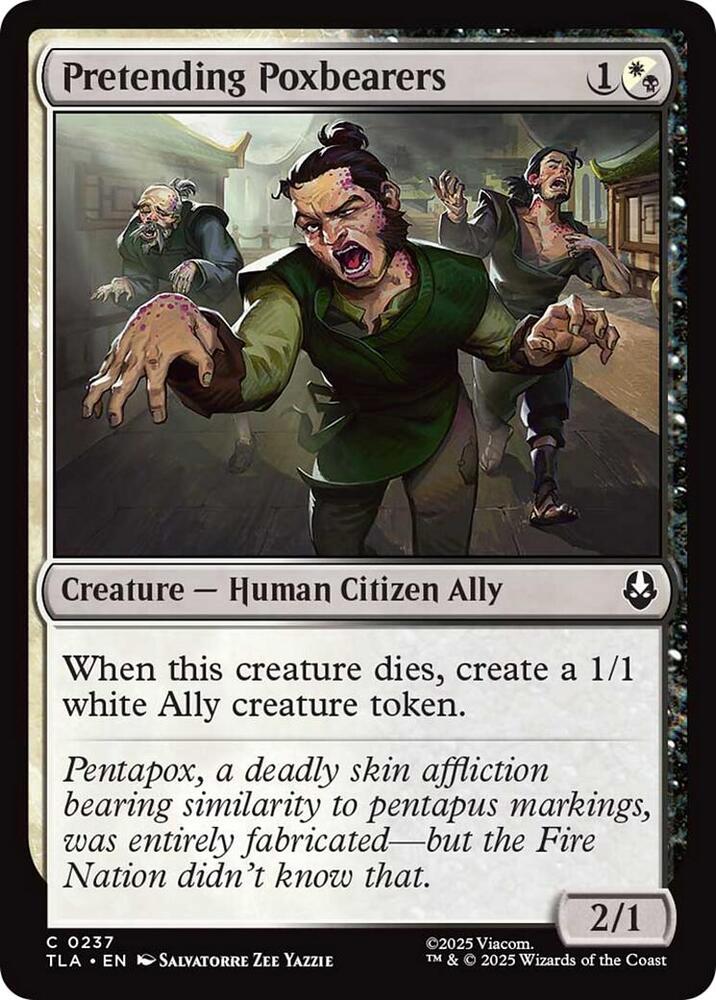 Pretending Poxbearers 237 card from Avatar: The Last Airbender