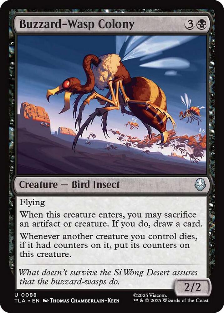 Buzzard-Wasp Colony 88 card from Avatar: The Last Airbender