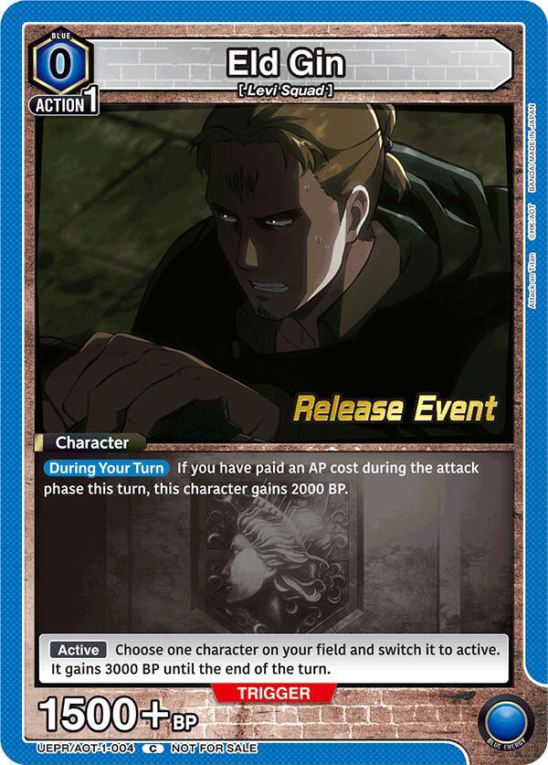 Eld Gin UEPR/AOT-1-004 card from UE10BT: Attack on Titan Release Event Cards