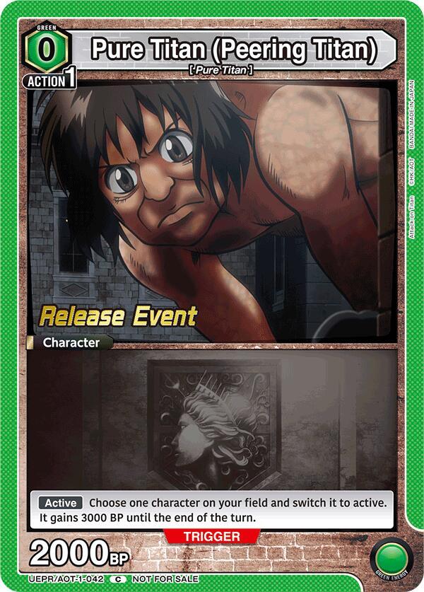 Pure Titan (Peering Titan) UEPR/AOT-1-042 card from UE10BT: Attack on Titan Release Event Cards