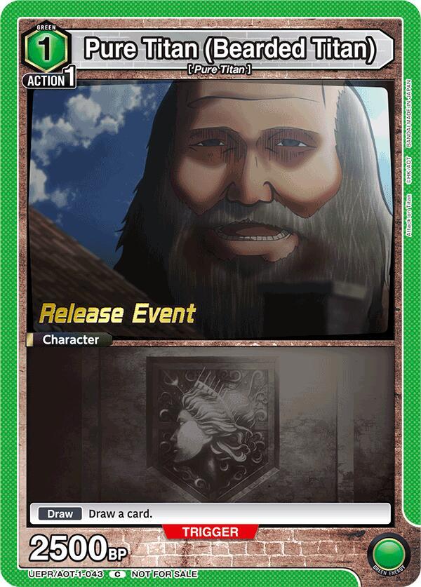 Pure Titan (Bearded Titan) UEPR/AOT-1-043 card from UE10BT: Attack on Titan Release Event Cards