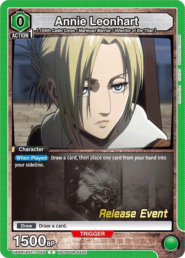 Annie Leonhart UEPR/AOT-1-050 card from UE10BT: Attack on Titan Release Event Cards