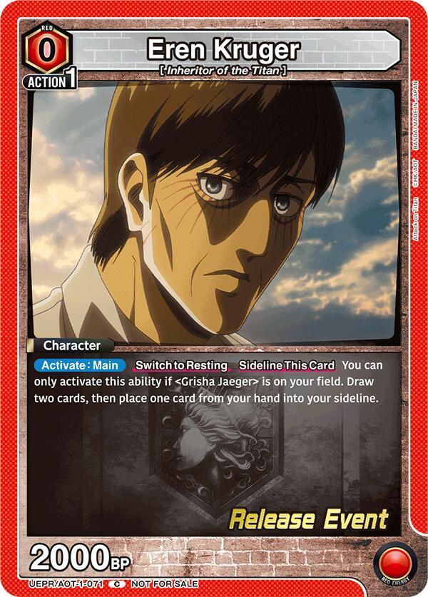 Eren Kruger UEPR/AOT-1-071 card from UE10BT: Attack on Titan Release Event Cards