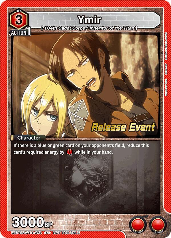 Ymir UEPR/AOT-1-074 card from UE10BT: Attack on Titan Release Event Cards