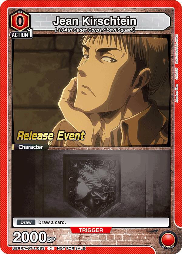 Jean Kirschtein UEPR/AOT-1-083 card from UE10BT: Attack on Titan Release Event Cards