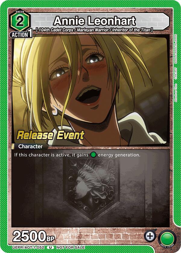 Annie Leonhart UEPR/AOT-1-052 card from UE10BT: Attack on Titan Release Event Cards