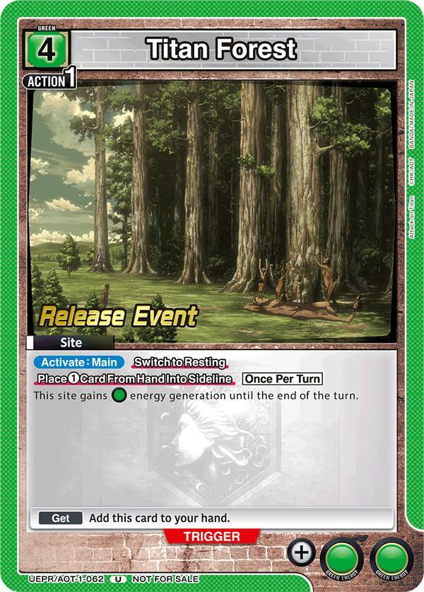 Titan Forest UEPR/AOT-1-062 card from UE10BT: Attack on Titan Release Event Cards