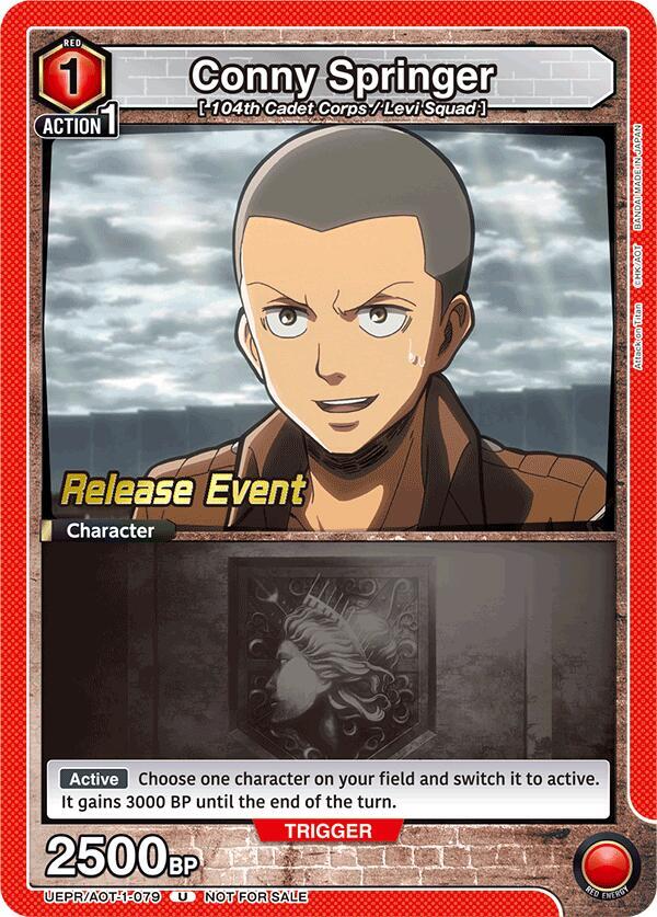 Conny Springer UEPR/AOT-1-079 card from UE10BT: Attack on Titan Release Event Cards
