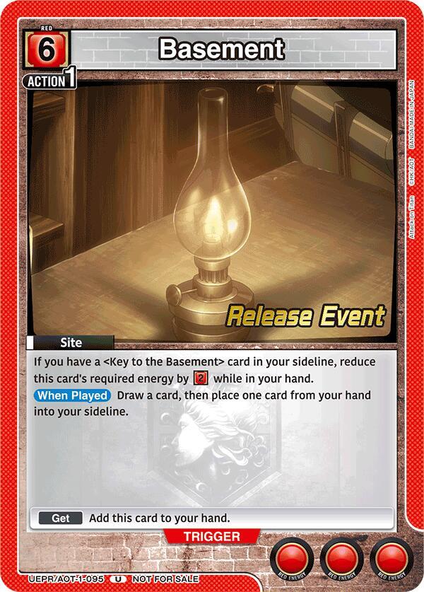 Basement UEPR/AOT-1-095 card from UE10BT: Attack on Titan Release Event Cards