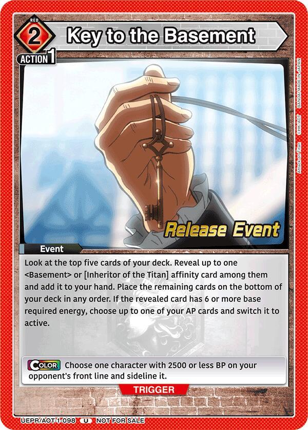 Key to the Basement UEPR/AOT-1-098 card from UE10BT: Attack on Titan Release Event Cards