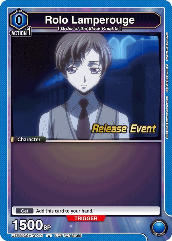 Rolo Lamperouge UEPR/CGH-2-014 card from UEX03BT: CODE GEASS: Lelouch of the Rebellion Vol.2 Release Event Cards