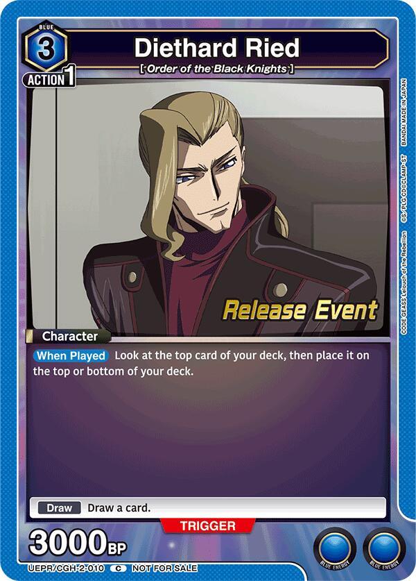 Diethard Ried UEPR/CGH-2-010 card from UEX03BT: CODE GEASS: Lelouch of the Rebellion Vol.2 Release Event Cards