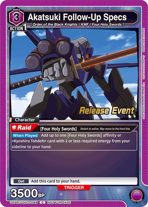 Akatsuki Follow-Up Specs UEPR/CGH-2-048 card from UEX03BT: CODE GEASS: Lelouch of the Rebellion Vol.2 Release Event Cards